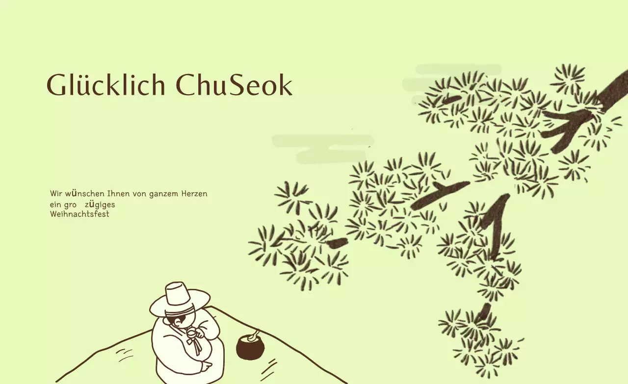 Traditionelles Chuseok-Fest mit grünen Bohnen