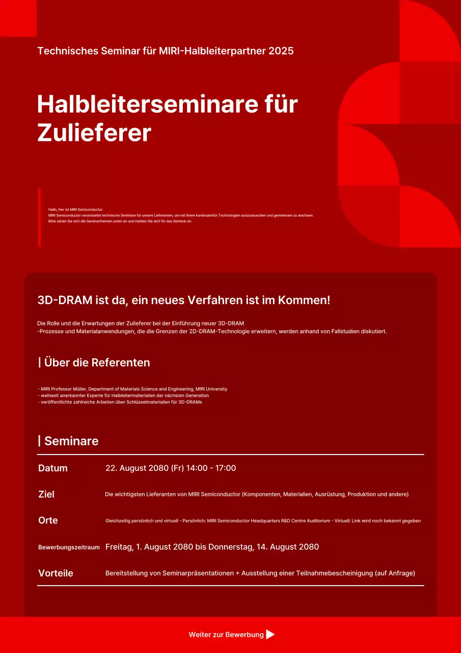 Leitfaden zum Red Modern Semiconductor-Seminar