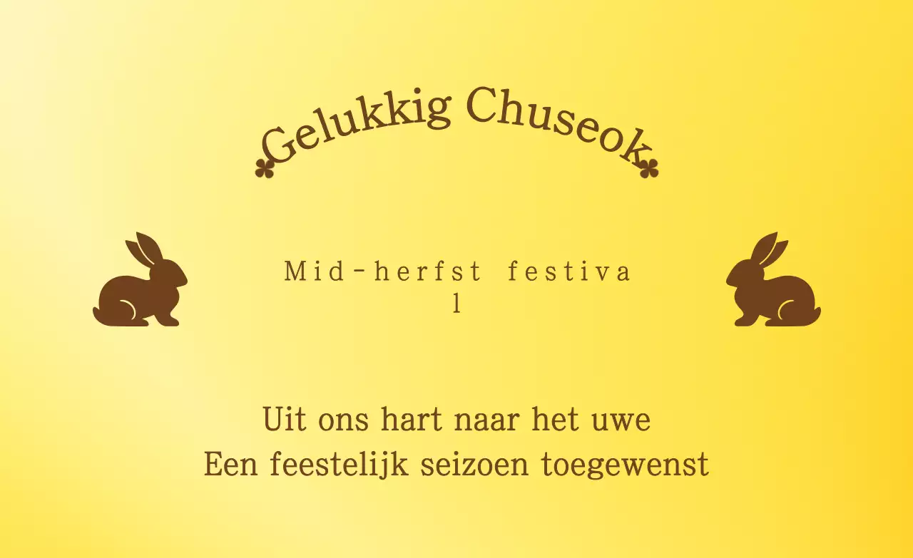 Gele traditionele Chuseok-begroetingen
