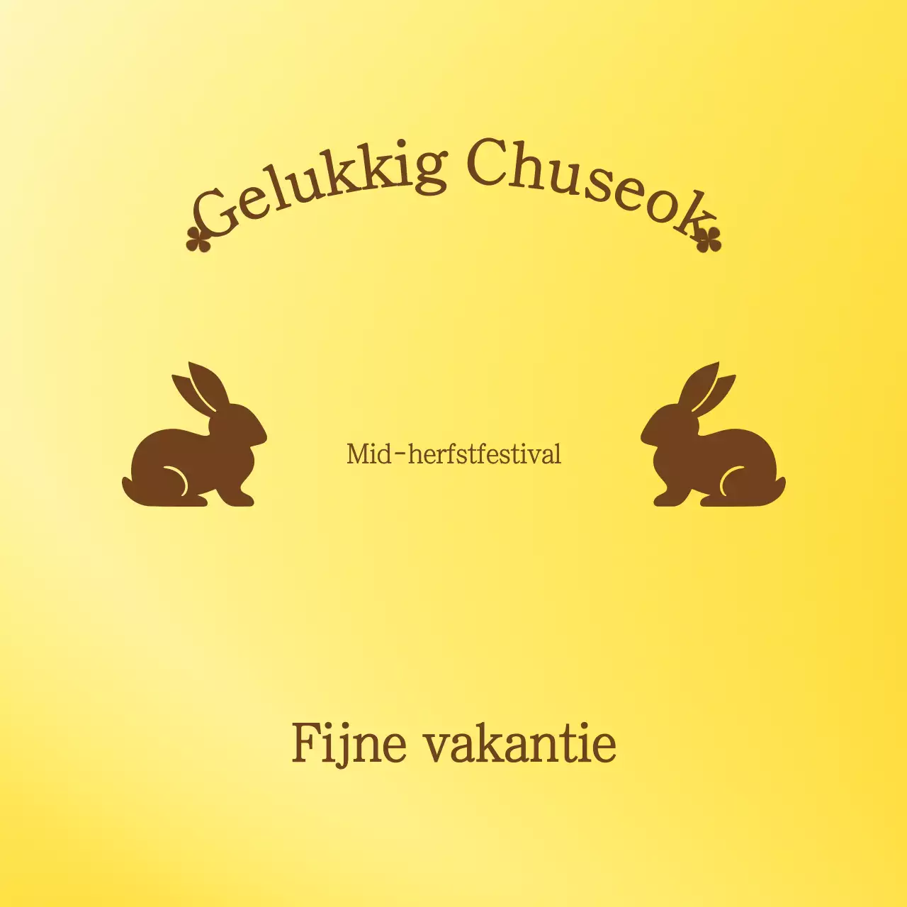 Gele traditionele Chuseok-begroetingen