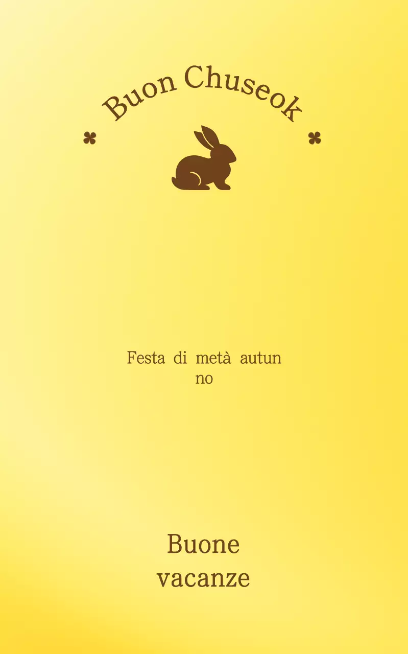 Cartolina tradizionale gialla di Chuseok