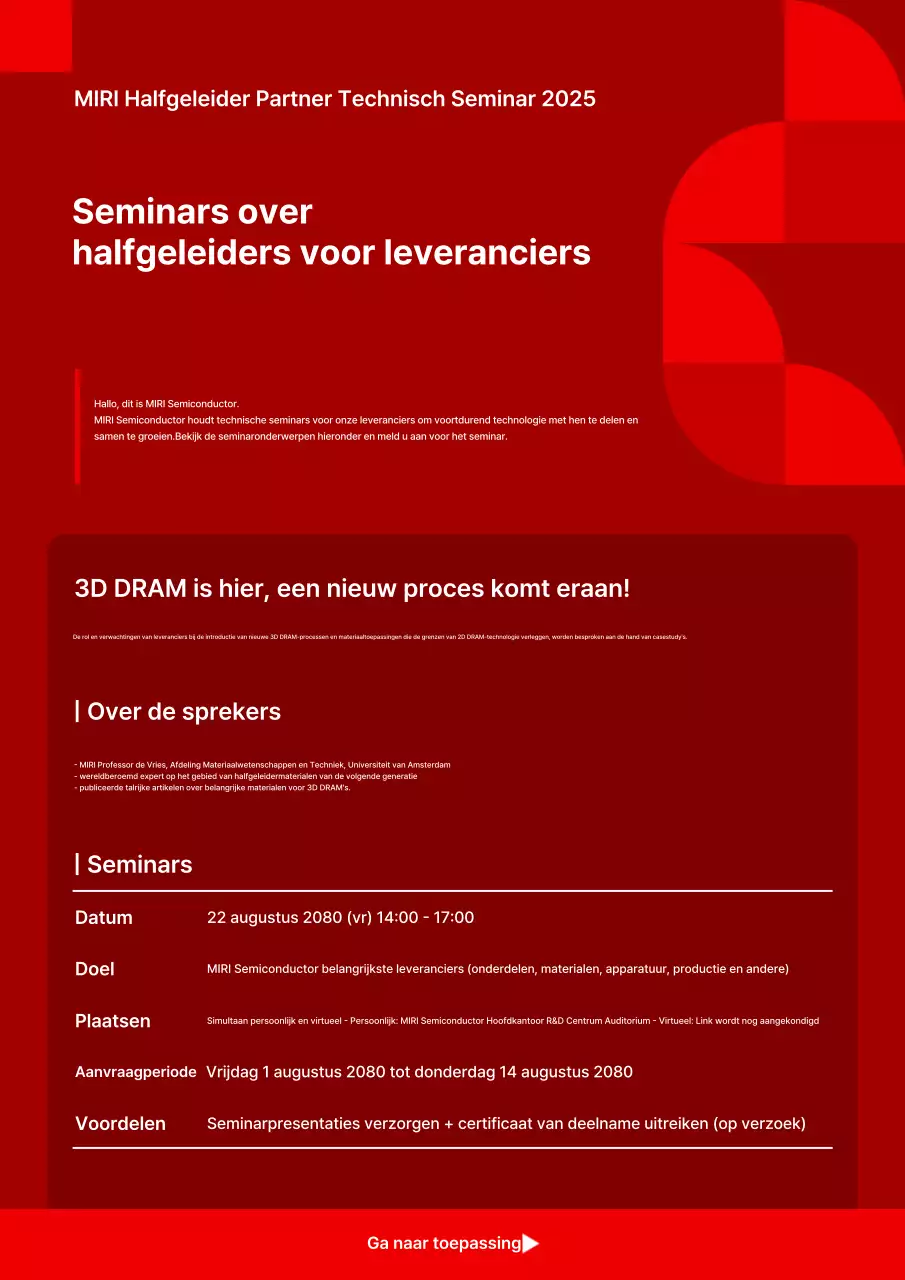 Rode moderne halfgeleider seminargids