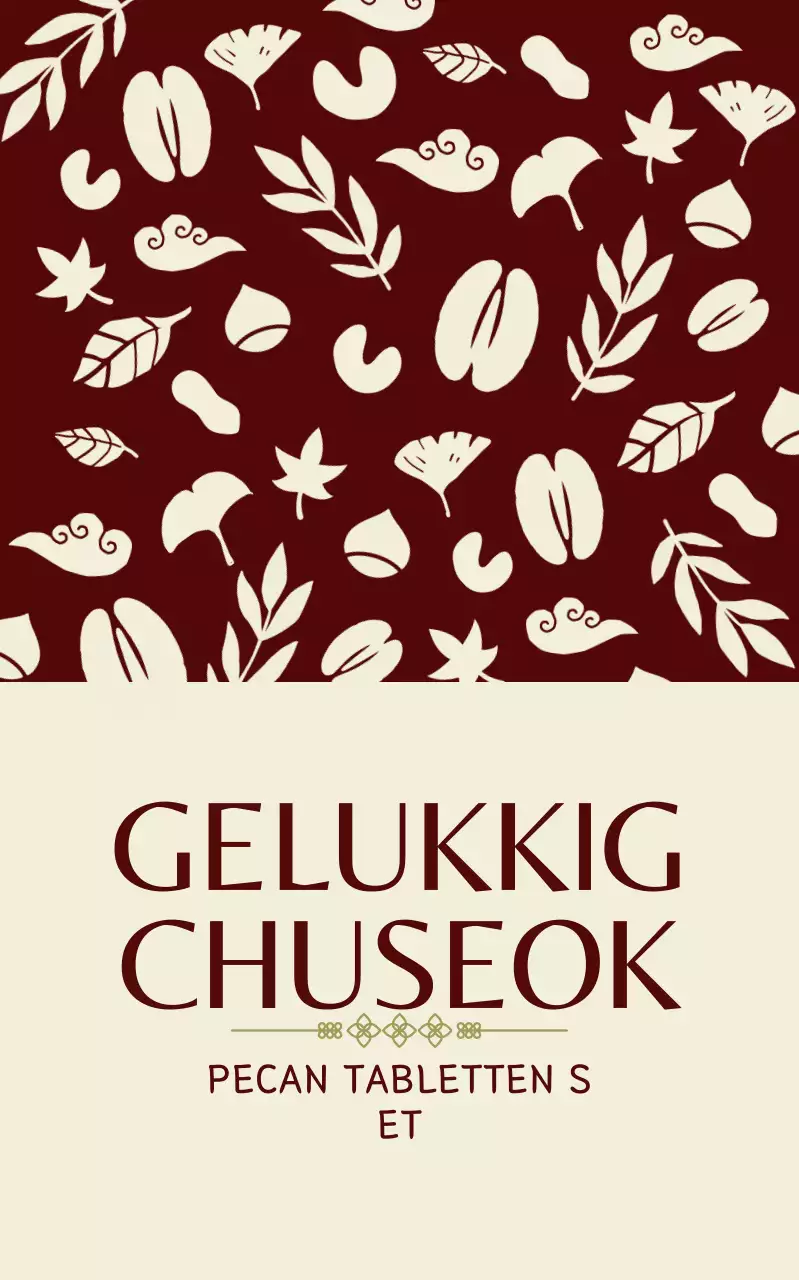 Beige Traditionele Chuseok-viering