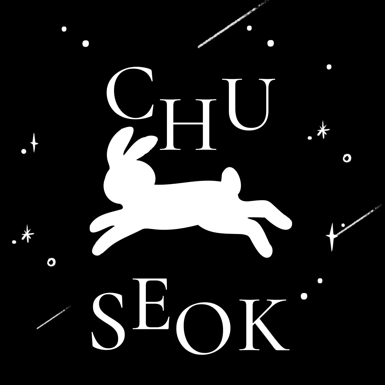 Schwarzes, einfaches Chuseok-Fest