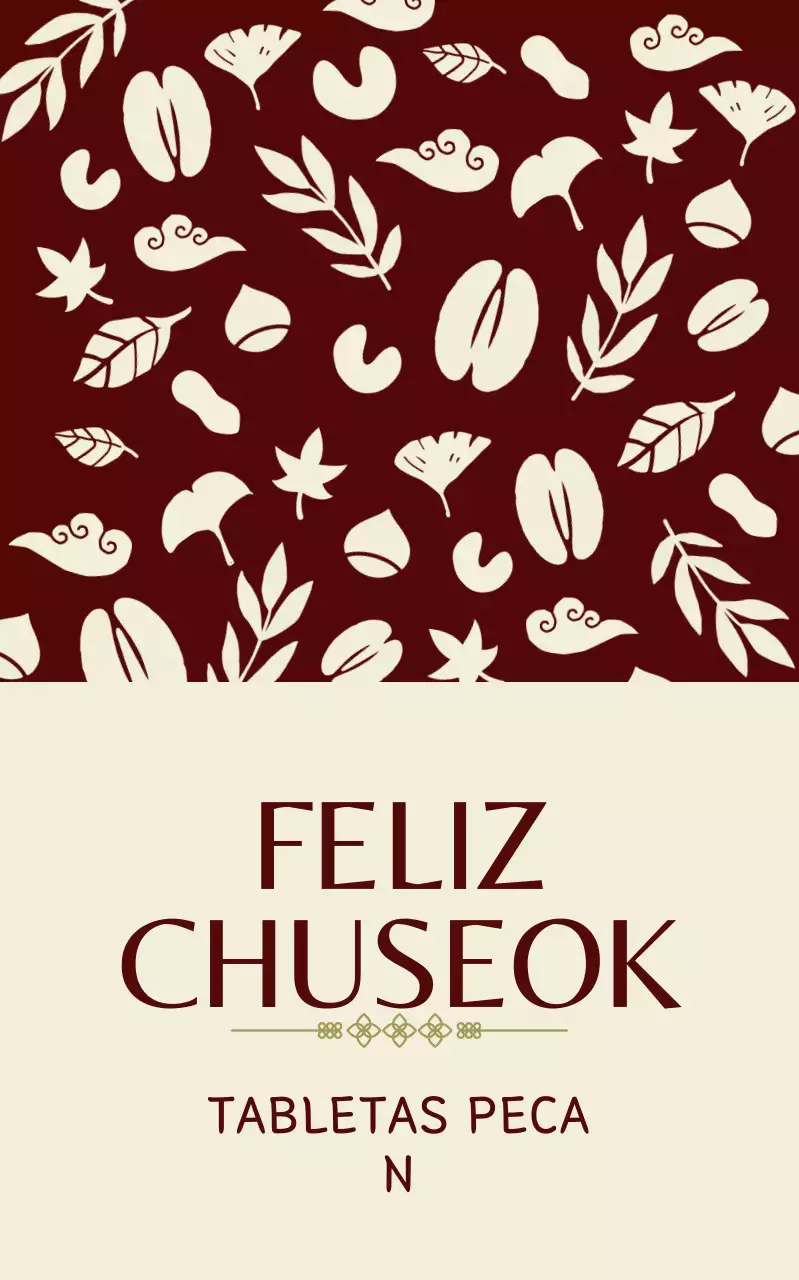 Celebración tradicional de Chuseok en beige