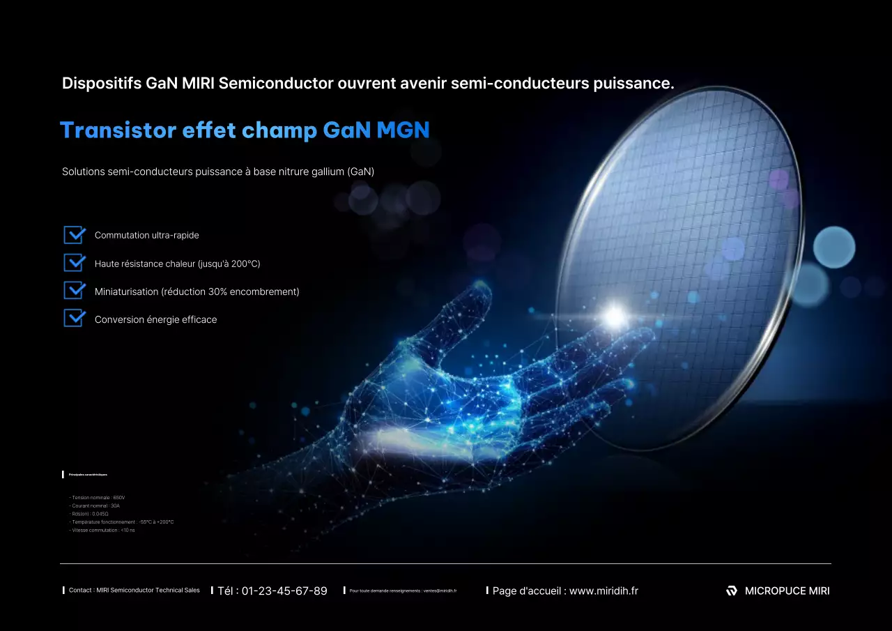 Promotion des produits semi-conducteurs de puissance sophistiqués noirs