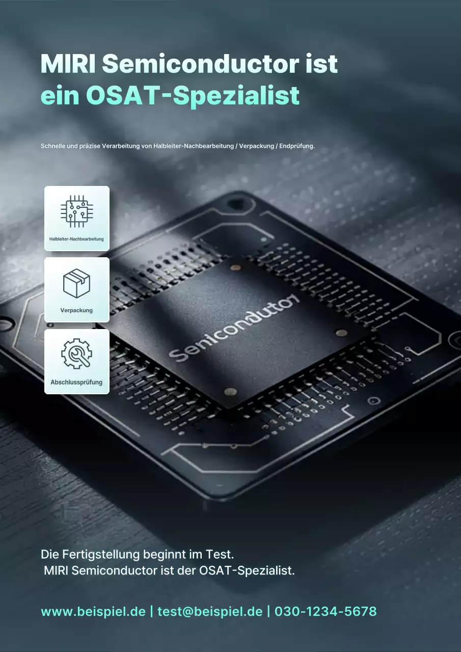 Graue moderne Halbleiterwerbung