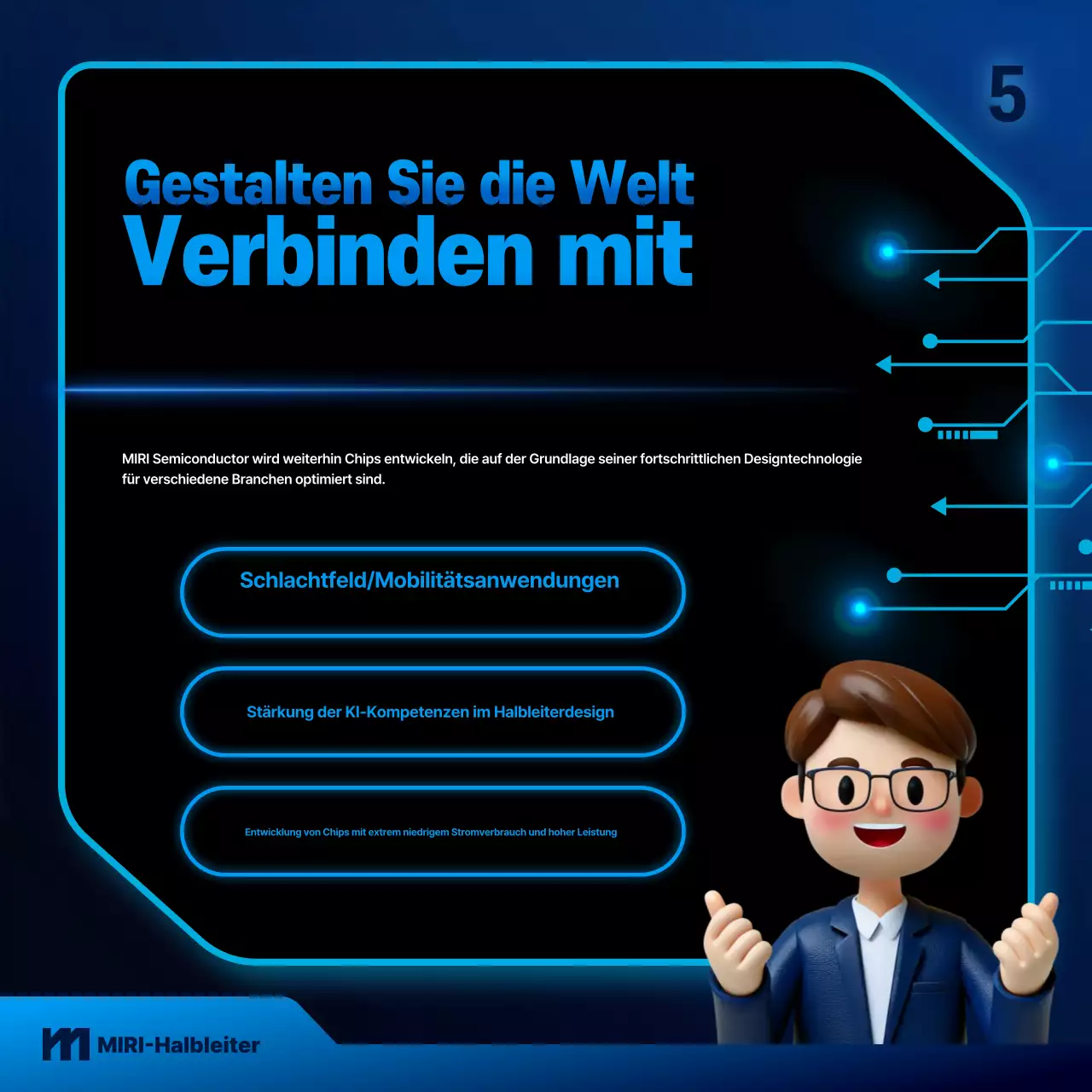 Blauer Leitfaden für moderne Technologie