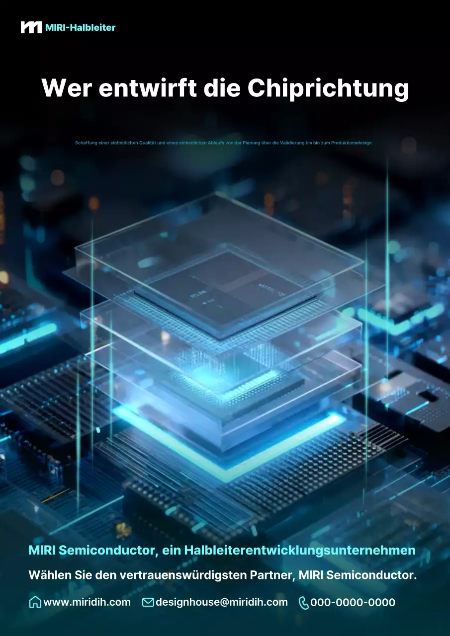 Blaue moderne Halbleiterwerbung