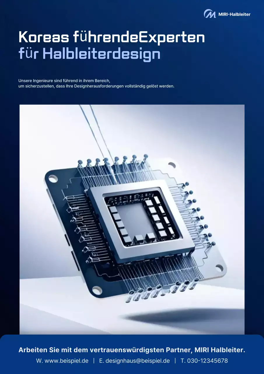 Blaue moderne Technologie-Werbung