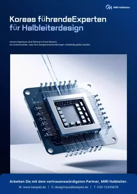 Blaue moderne Technologie-Werbung