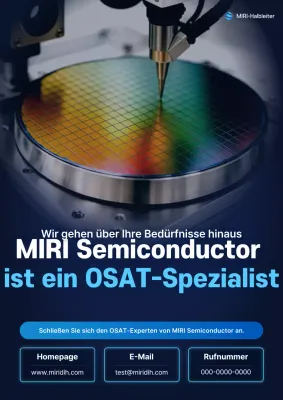 Blaue moderne Halbleiterwerbung