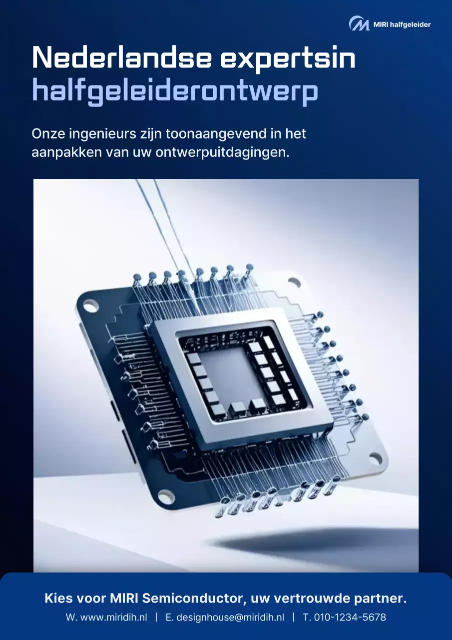 Blauwe moderne technologie-advertentie