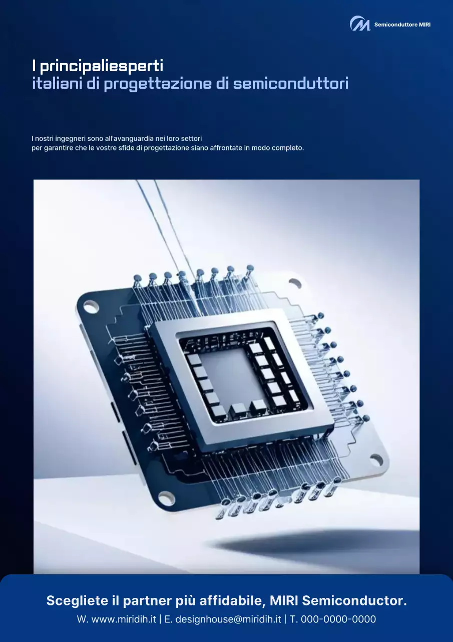 Pubblicità di tecnologia moderna blu