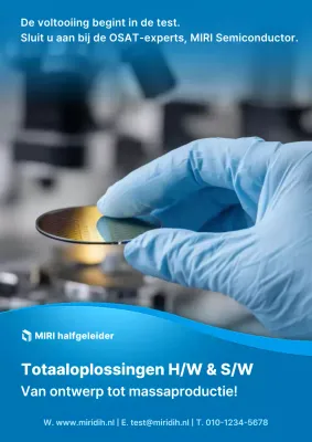 Blauwe moderne technologie-advertentie