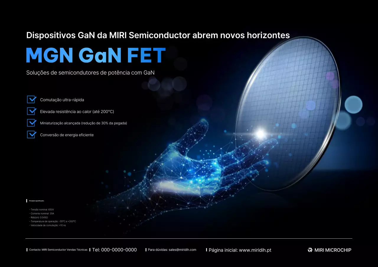 Promoção de produtos semicondutores de energia sofisticados pretos