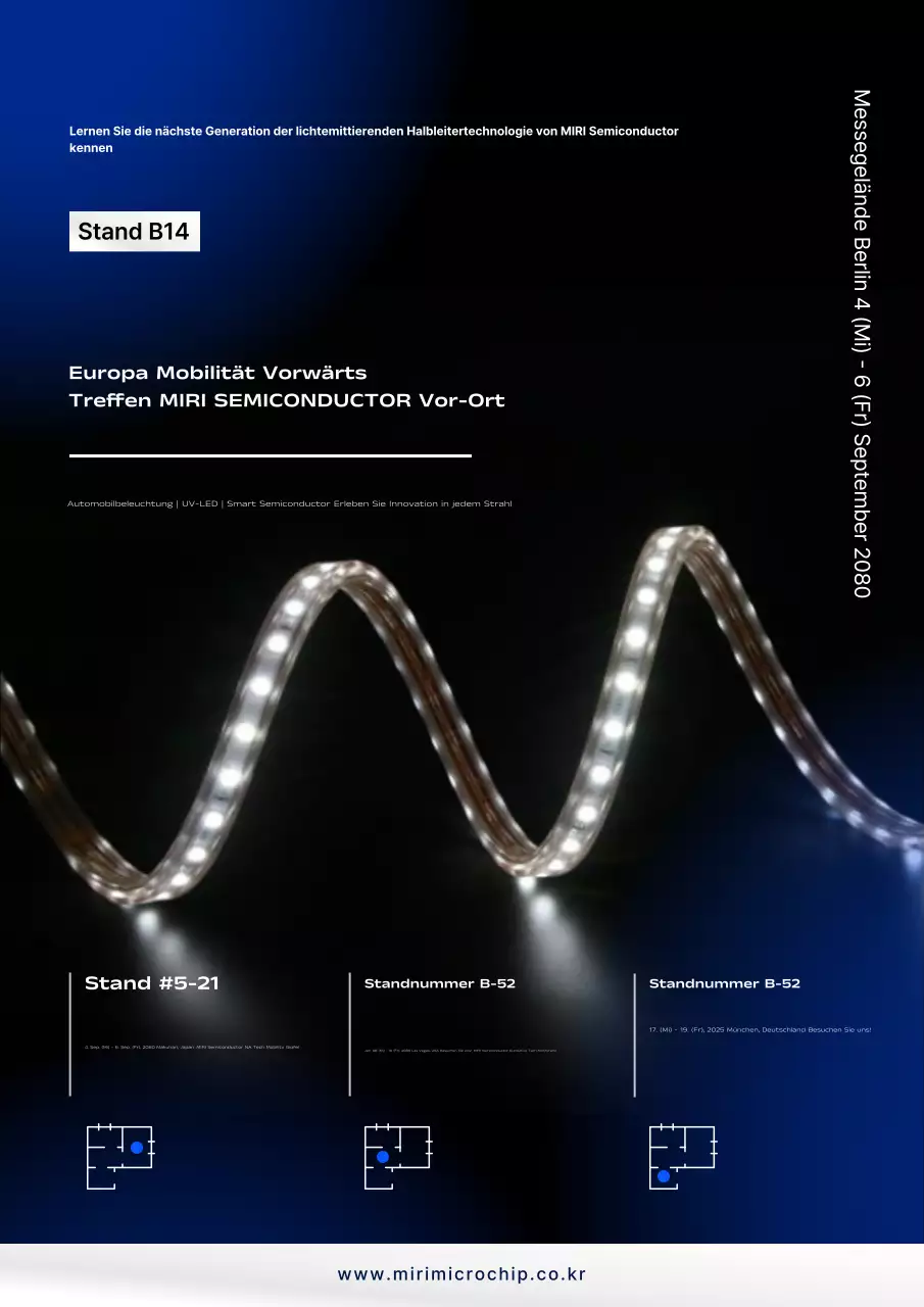 Blaue moderne Halbleiterausstellung