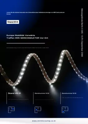 Blaue moderne Halbleiterausstellung