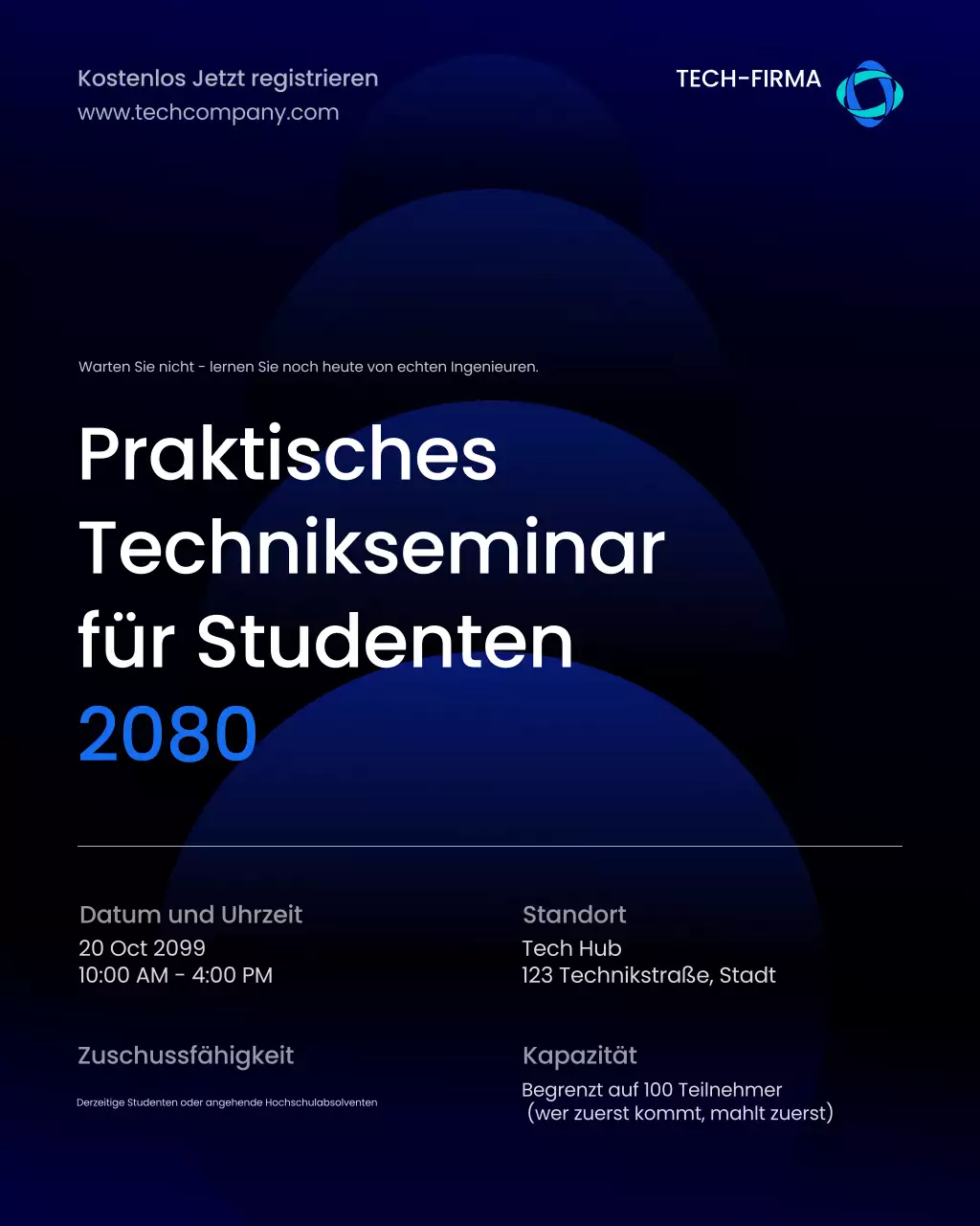 Ankündigung des Blue Modern Tech-Seminars