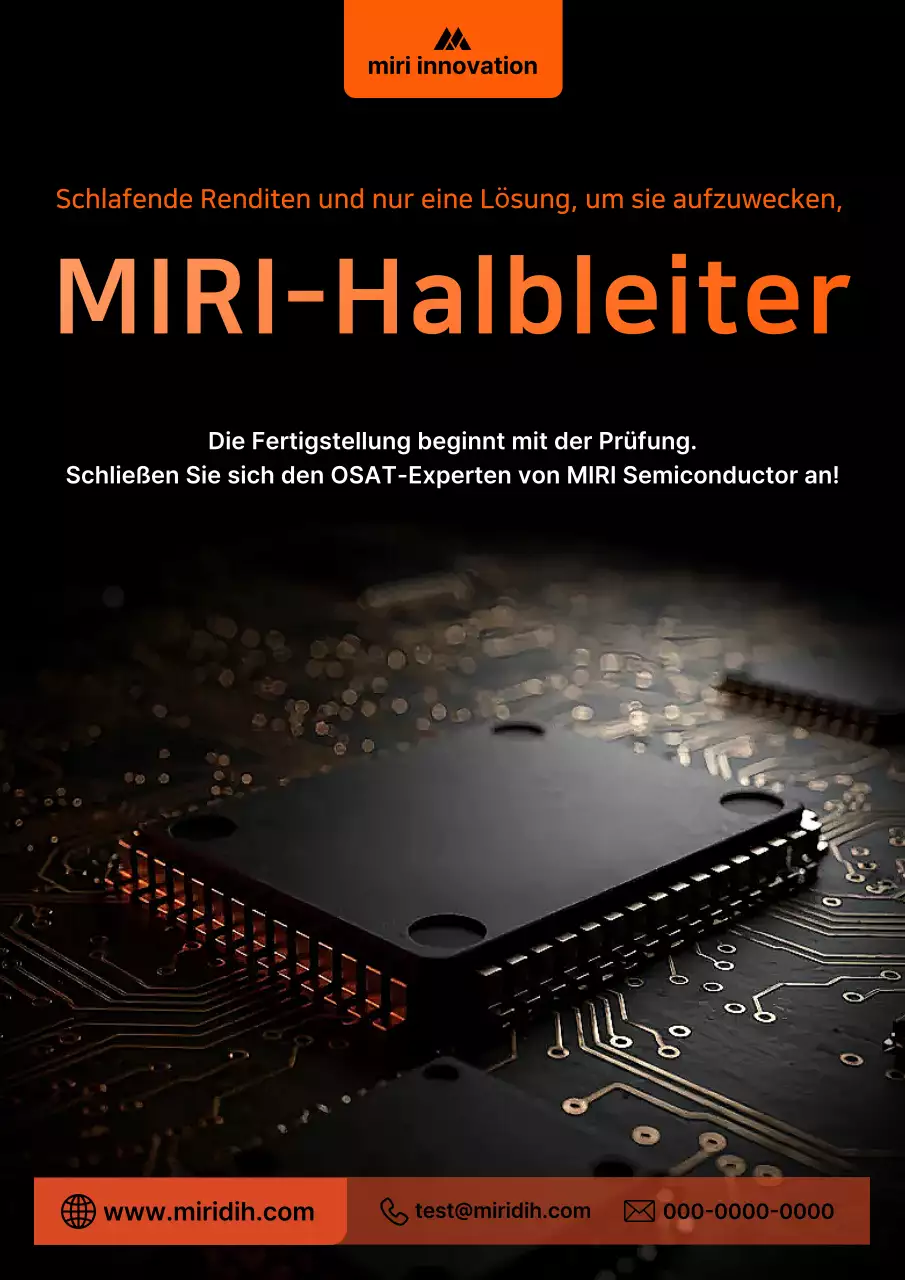 Orangefarbene moderne Halbleiterwerbung