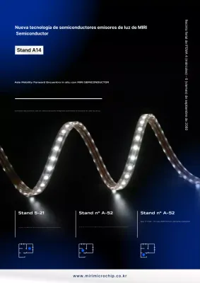 Exposición de semiconductores modernos azules