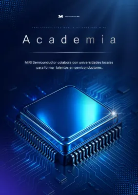 Promoción de colaboración en tecnología moderna azul