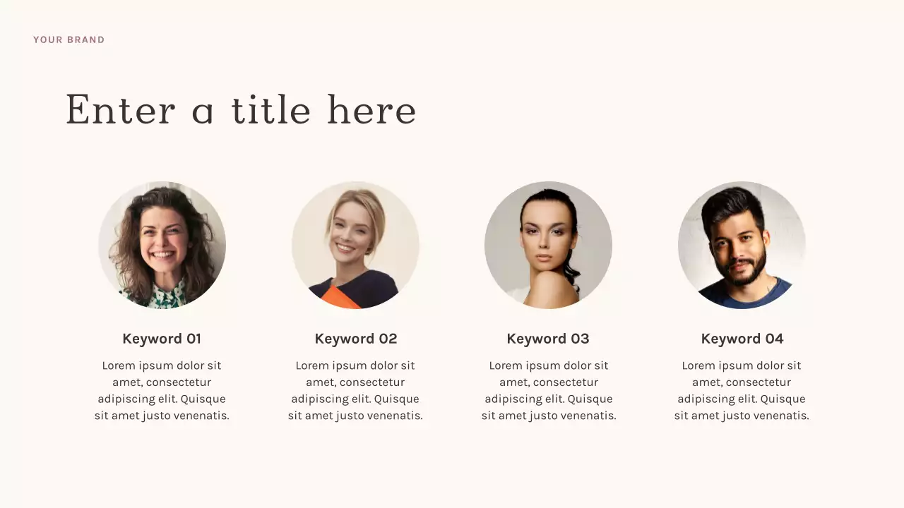 beige abstract art presentation