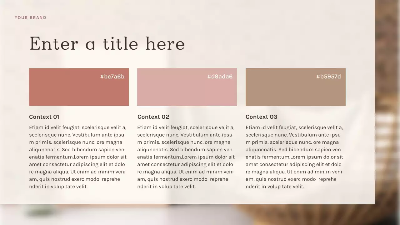 beige abstract art presentation