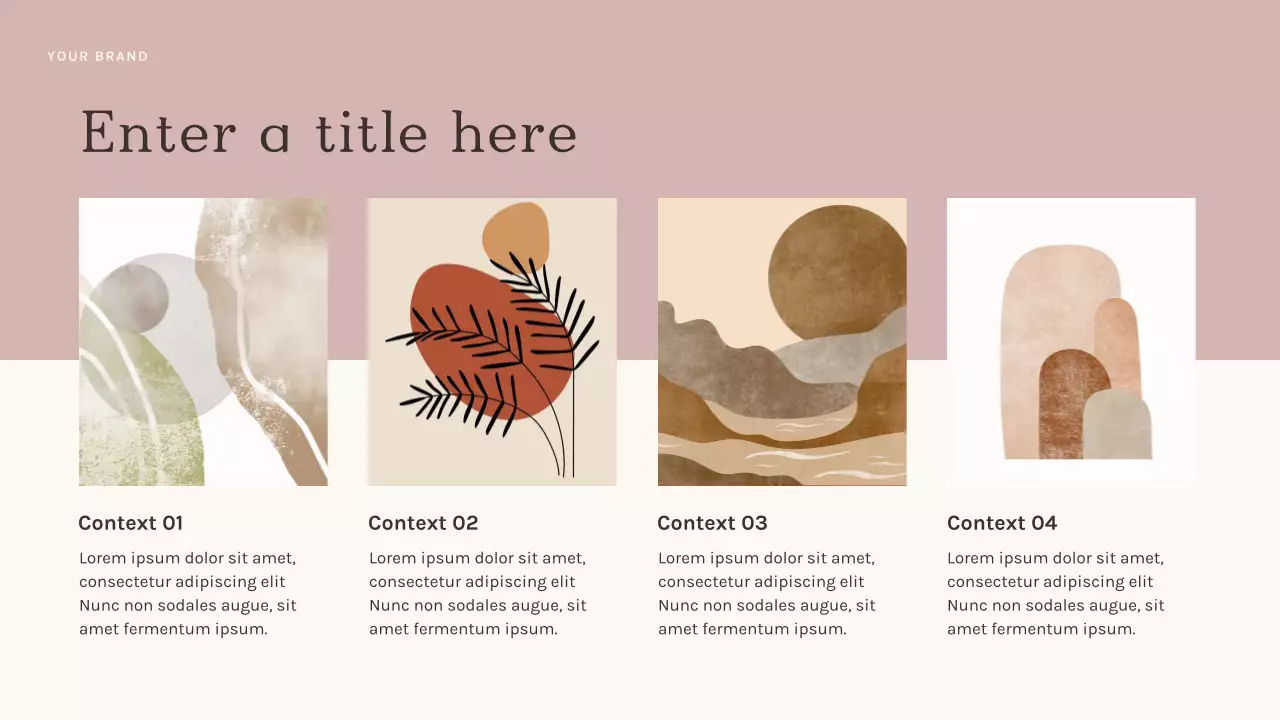 beige abstract art presentation