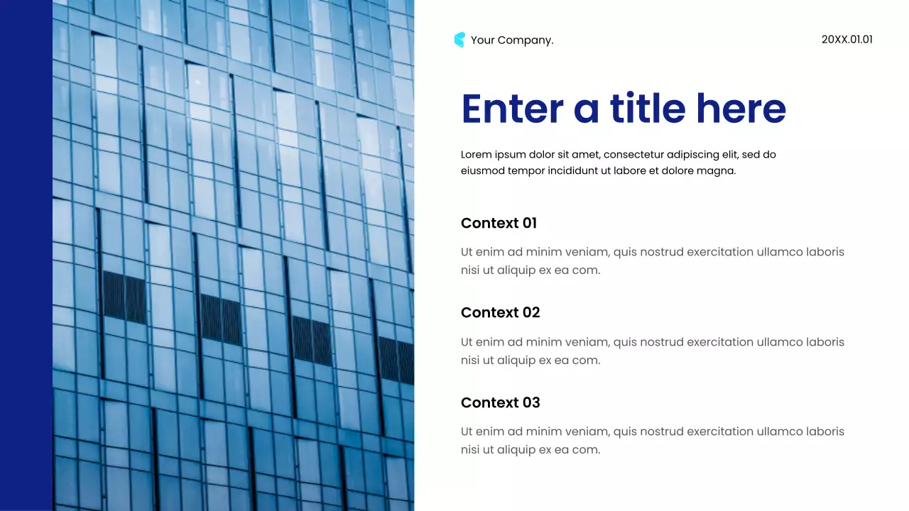 blue modern business presentation