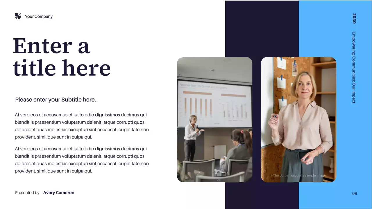 blue modern community presentation