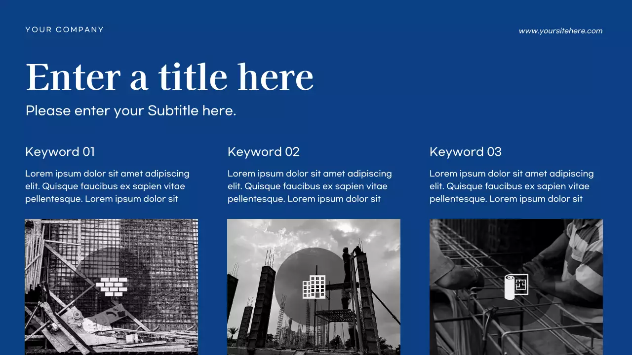 blue modern business document