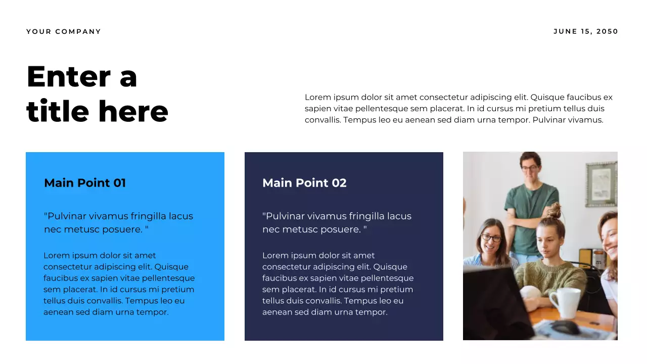 blue modern report document