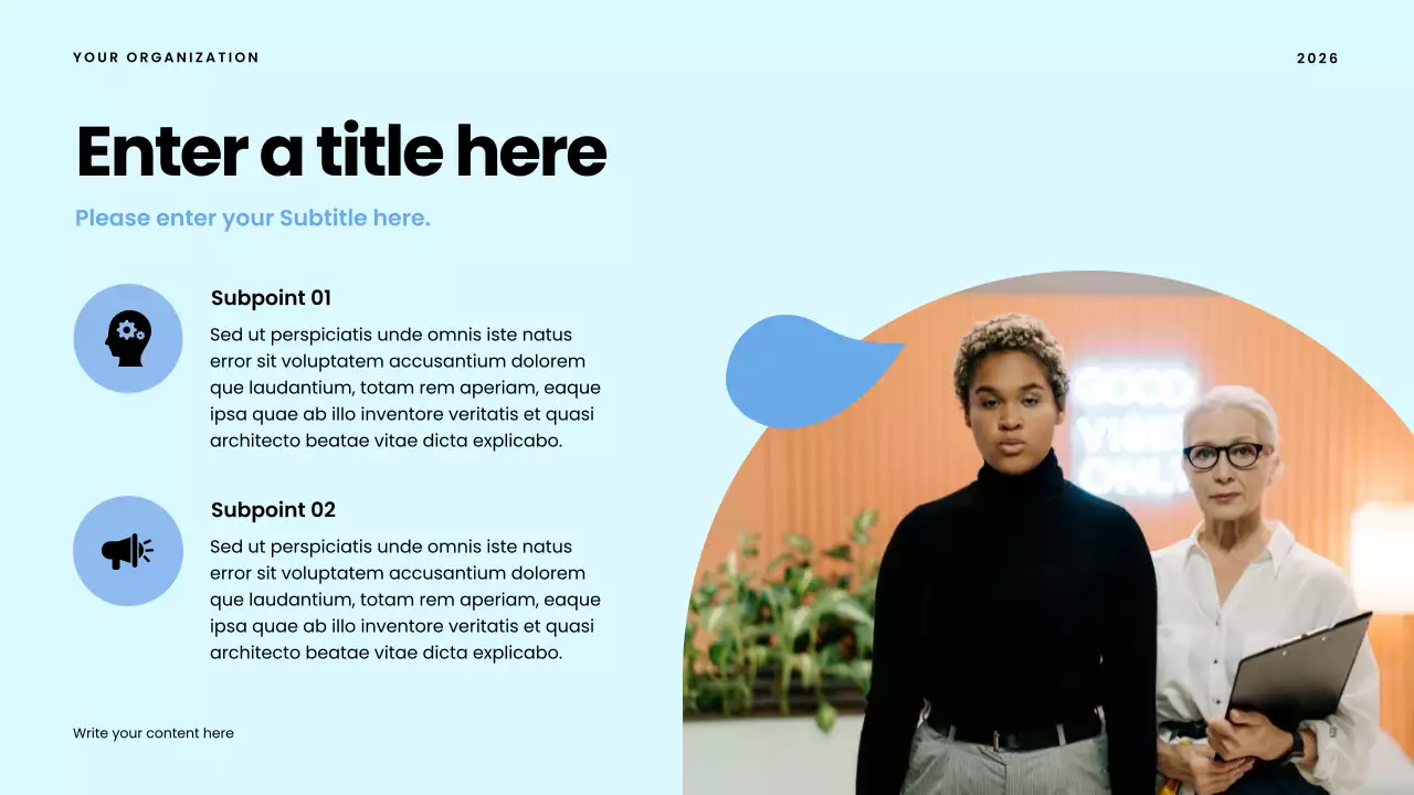 blue modern community presentation