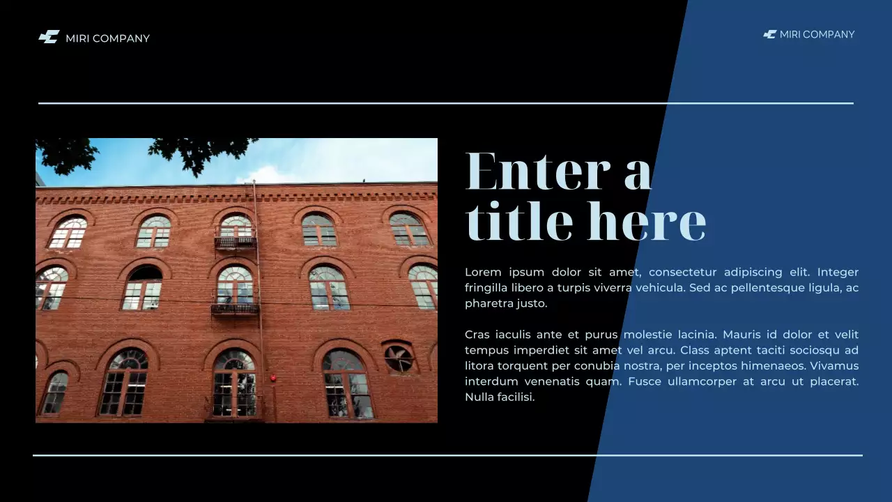 blue modern business report