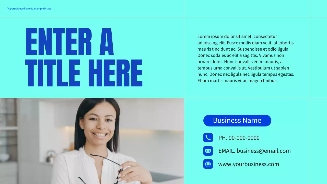 blue modern business profile