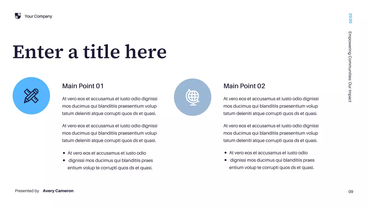 blue modern community presentation