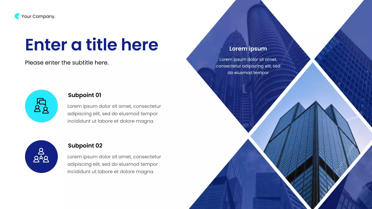 blue modern business presentation