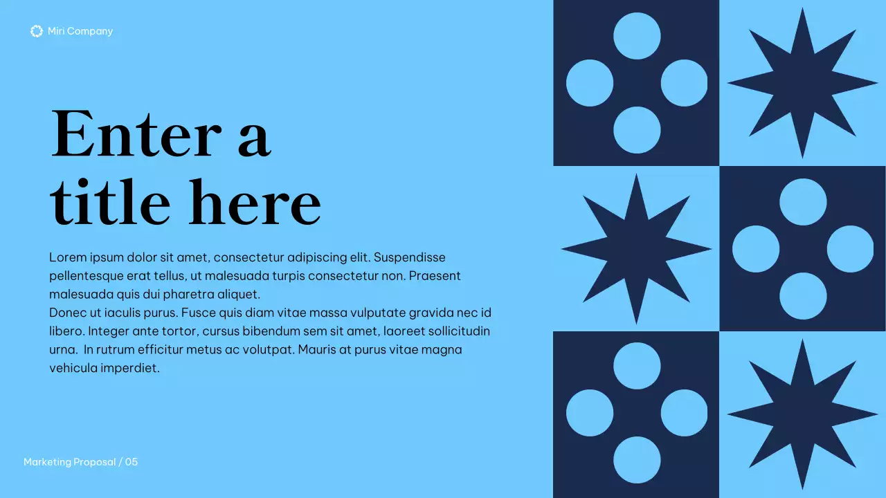 navy modern marketing proposal