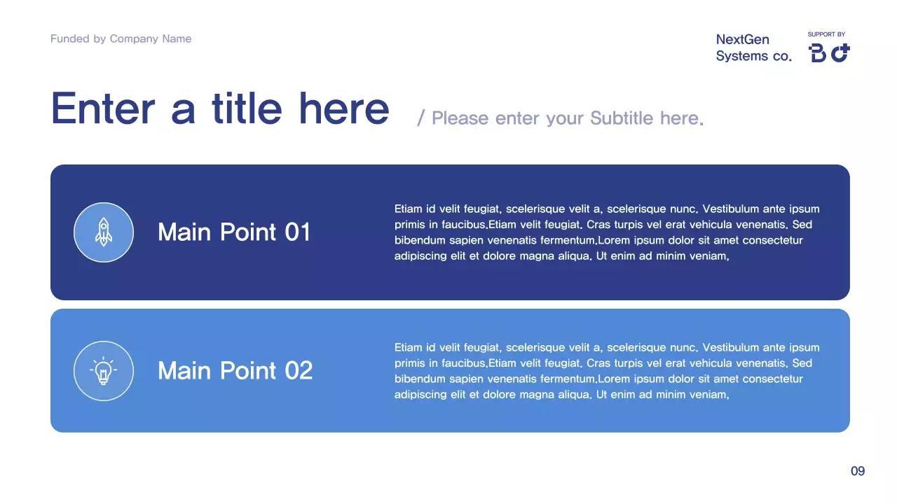 blue modern conference announcement