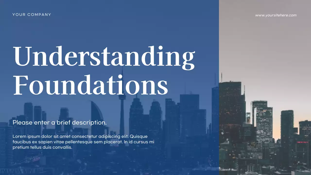 blue modern business document