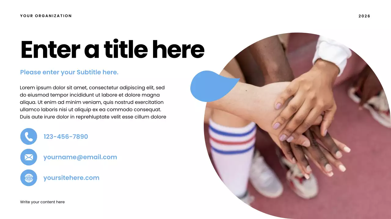 blue modern community presentation