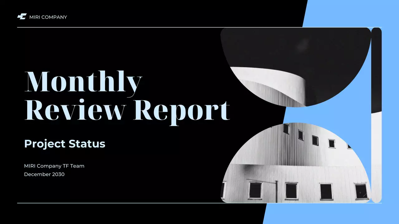 blue modern business report