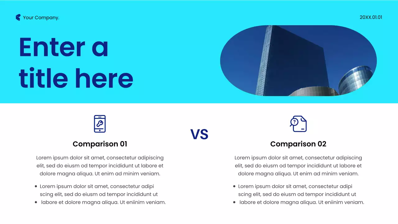 blue modern business presentation