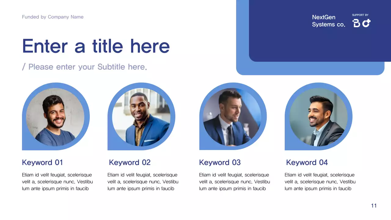 blue modern conference announcement