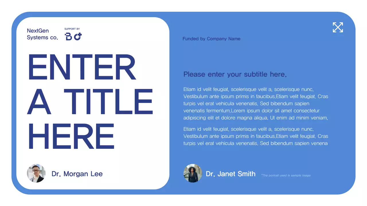 blue modern conference announcement