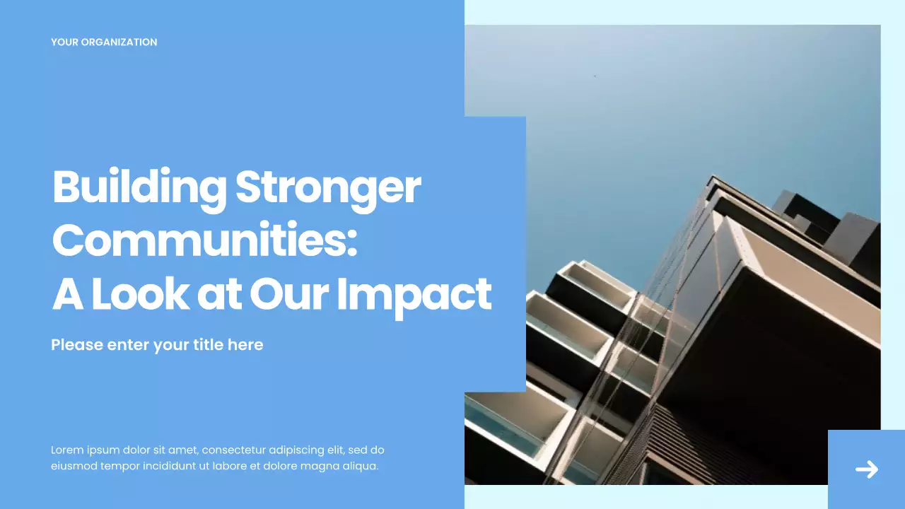 blue modern community presentation