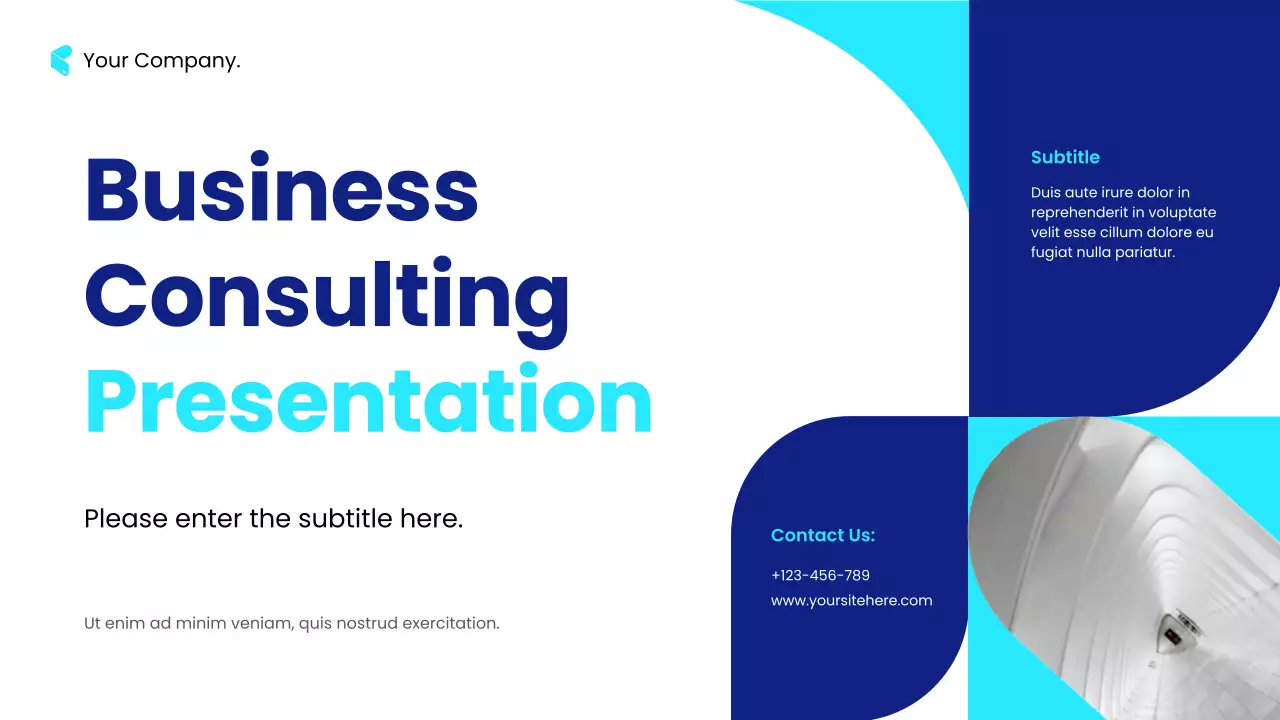 blue modern business presentation