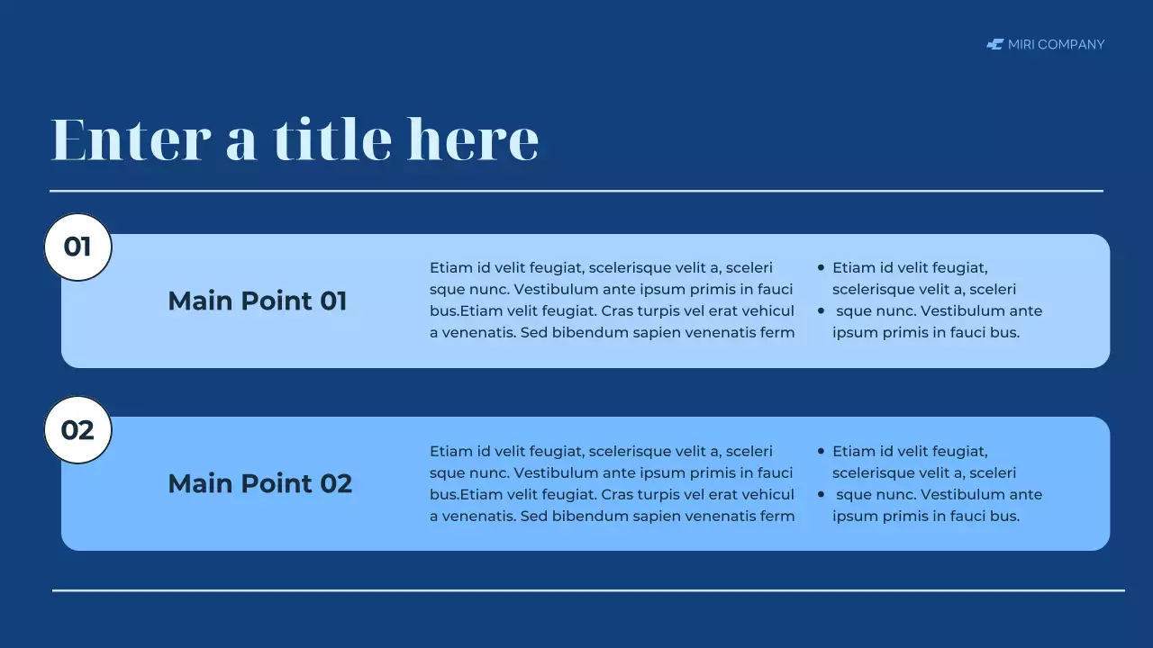 blue modern business report