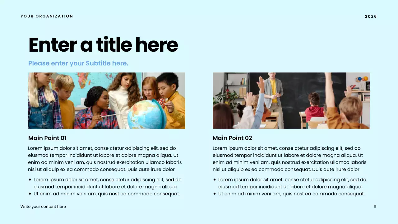 blue modern community presentation